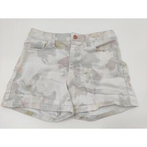 Universal Thread Shorts Women's Size 4 Off White‎ Hi-Rise Midi Abstract Floral
